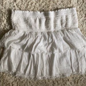 Aerie White Tiered Skirt